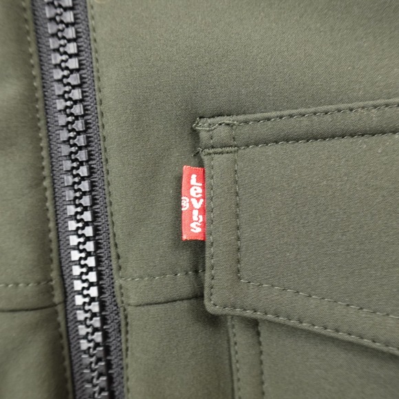 NEW Levis Jacket Mens S Green Softshell Sherpa Fleece Lined Zip Trucker Coat NWT - Picture 5 of 16